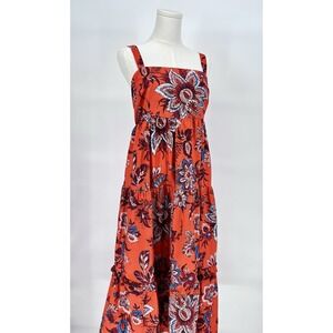 RHODE X Target  Leafy Floral Print Tiered Midi Dress -Size Xl